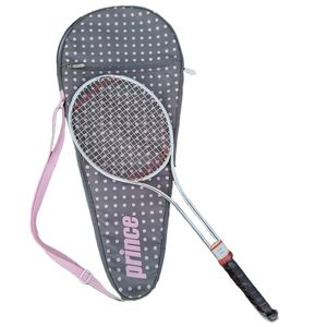 Ray Mitchell Pro Signature Racket & Prince Cover in Grey w/Pink Polka Dot